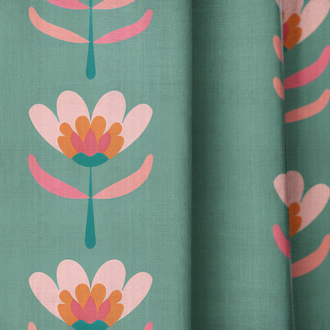 Flora Charm - Drapery — close up