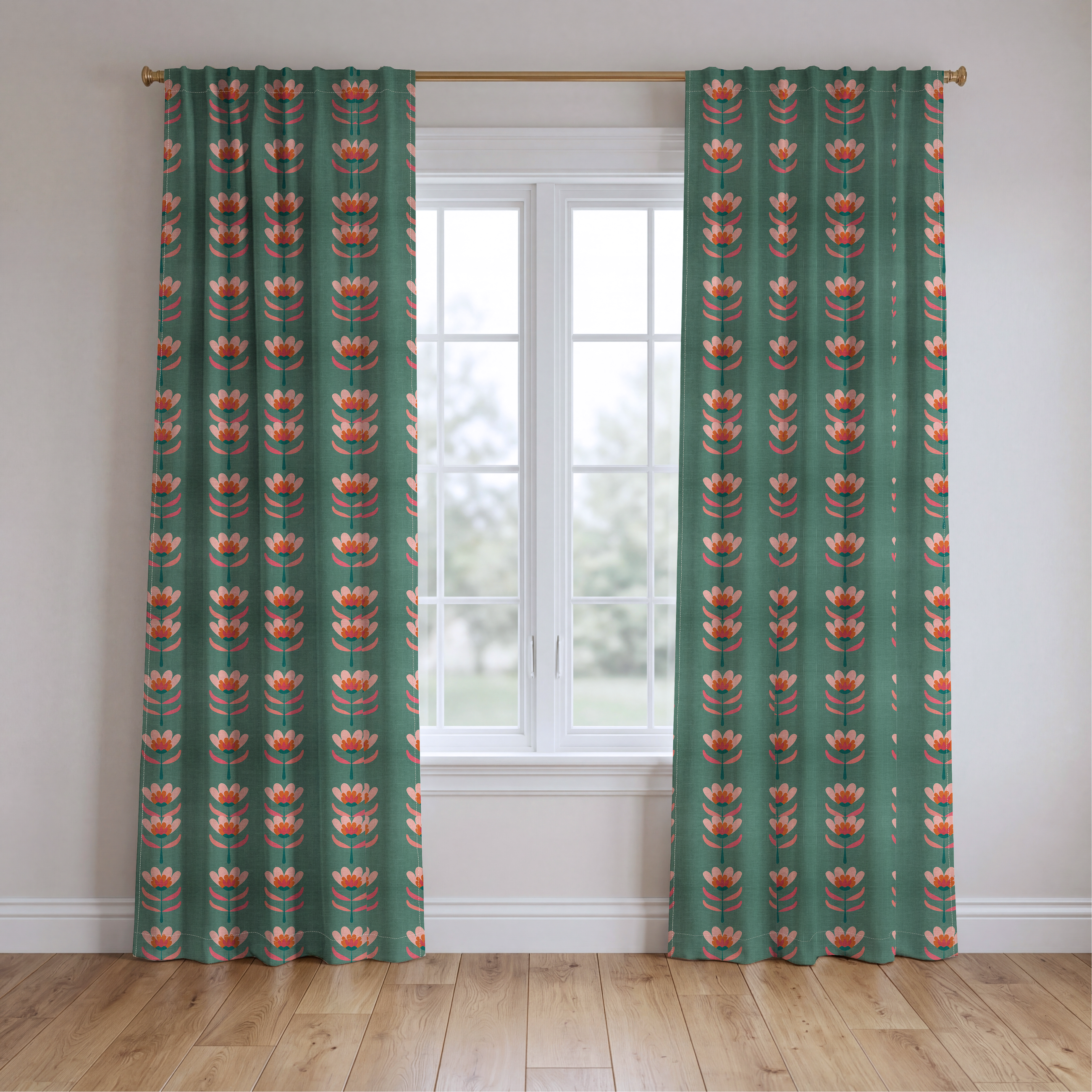 Flora Charm - Drapery — two panels