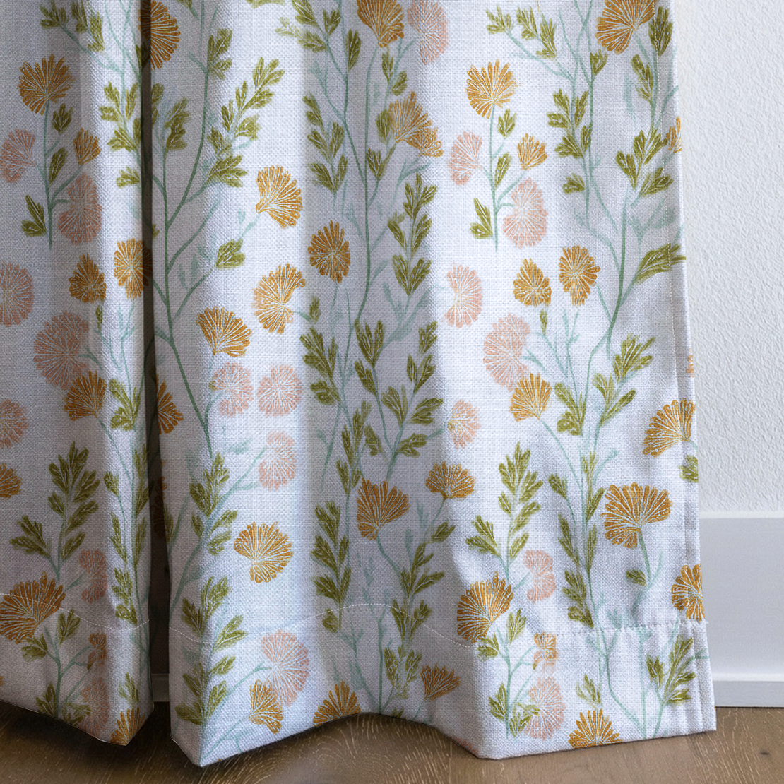 Golden Dandelion - Drapery — corner closeup