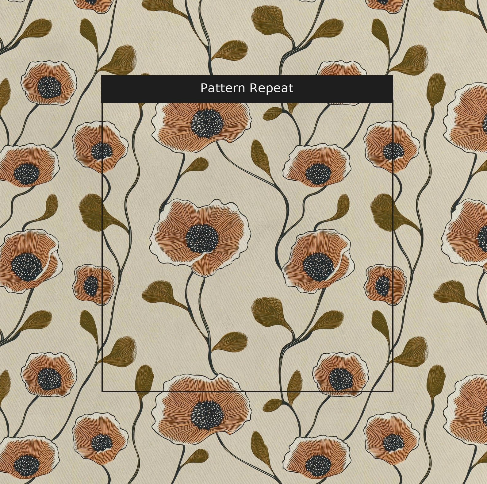 Jude Fabric by the Yard — pattern repeat