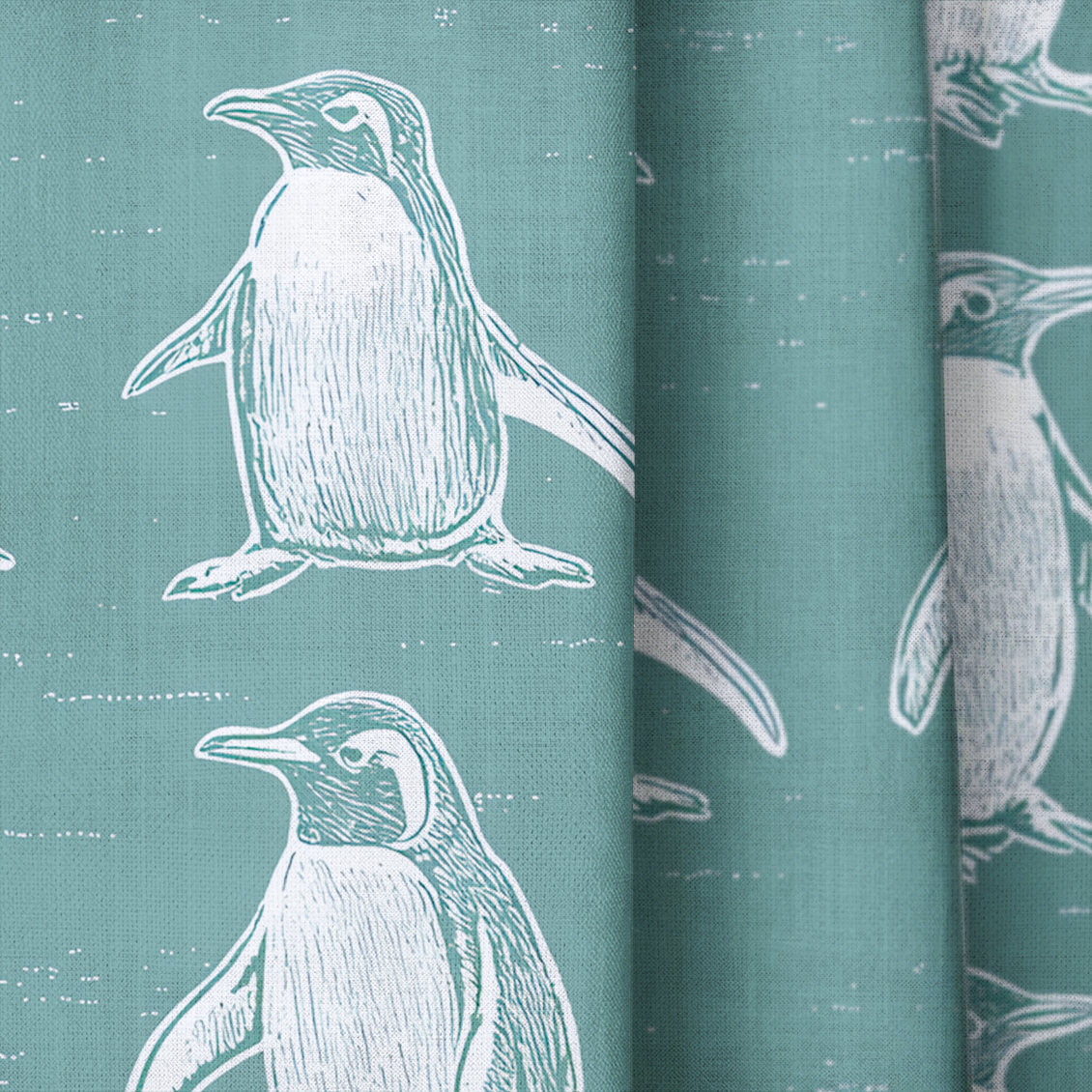 Polly Penguins - Drapery — close up