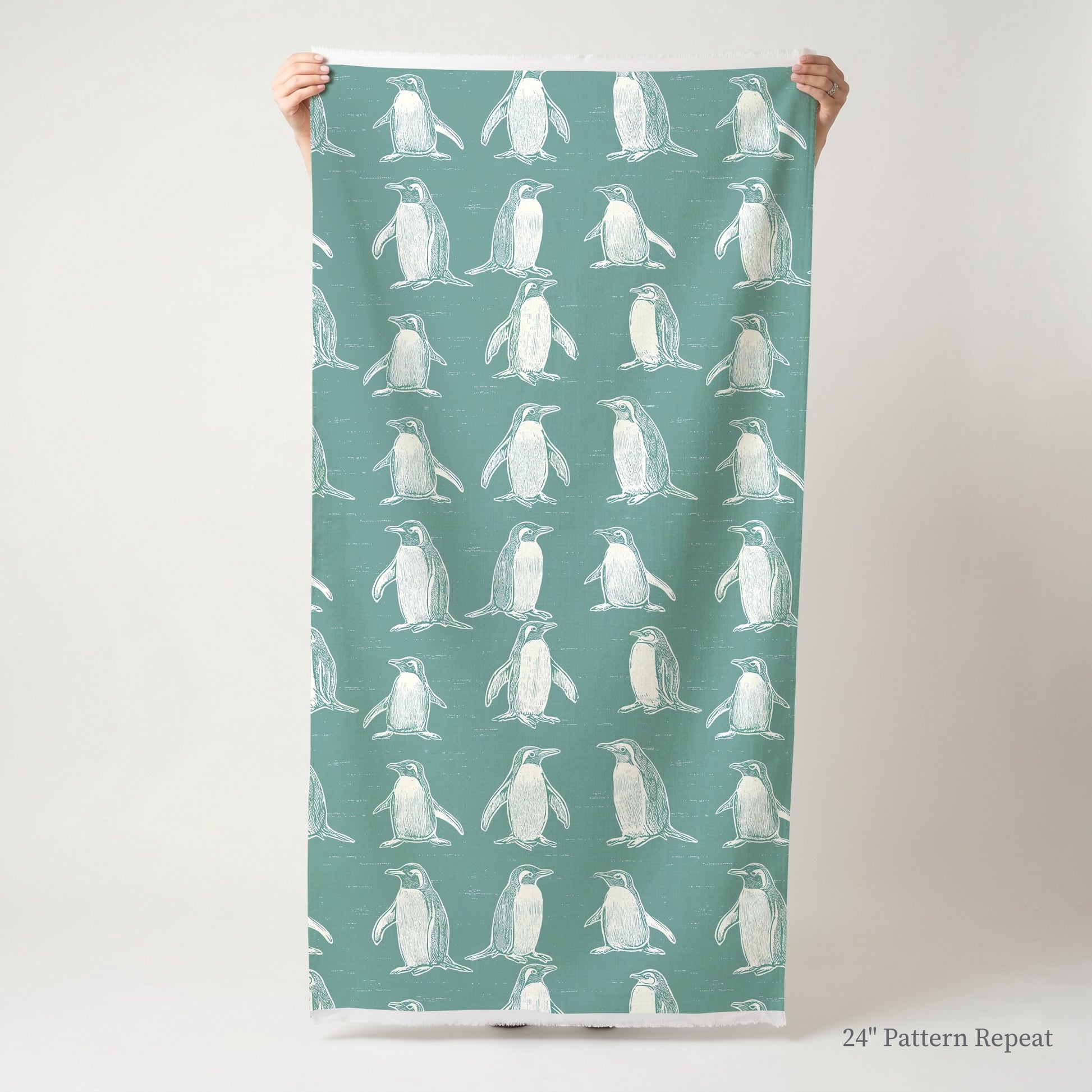 Polly Penguins Fabric by the Yard