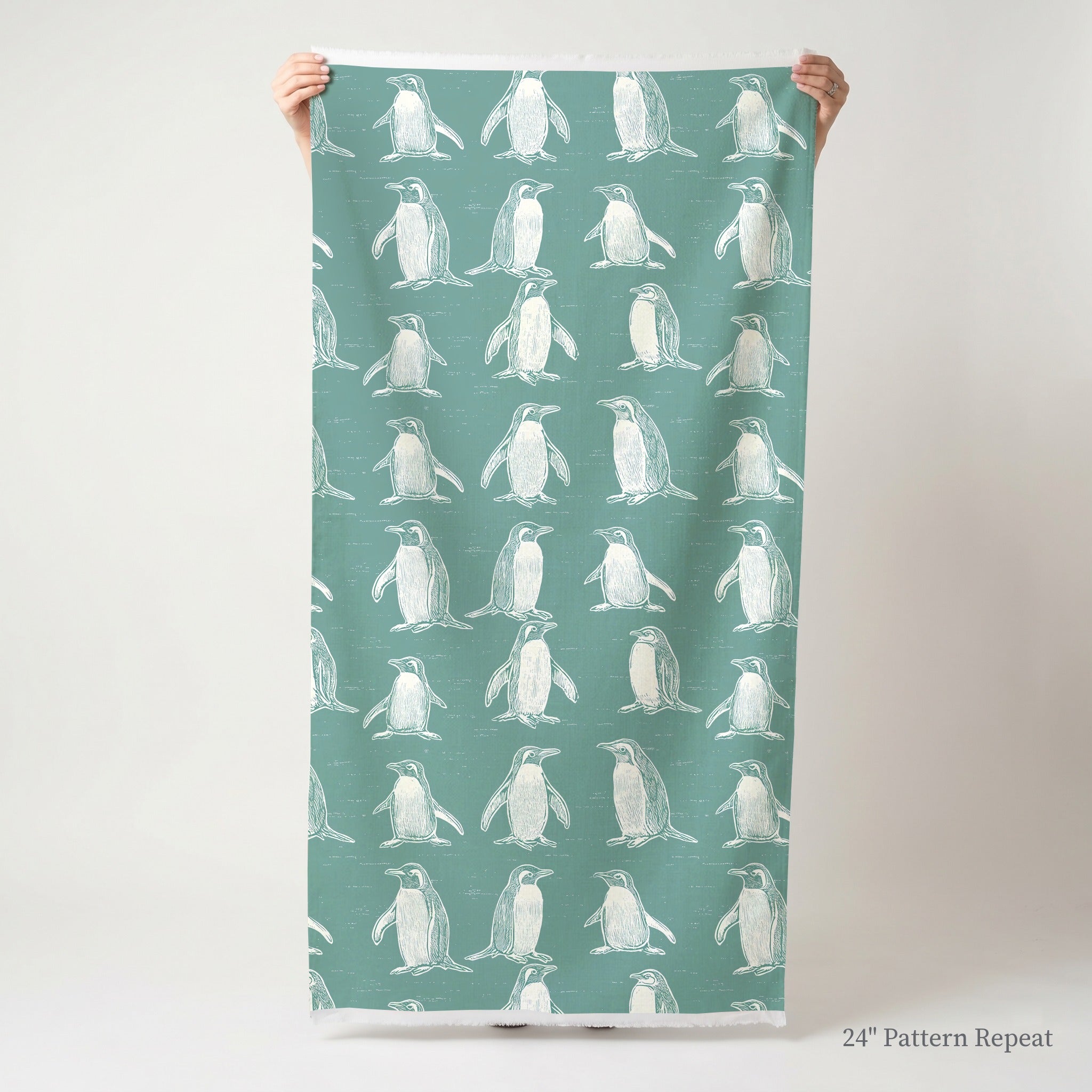 Polly Penguins Fabric by the Yard
