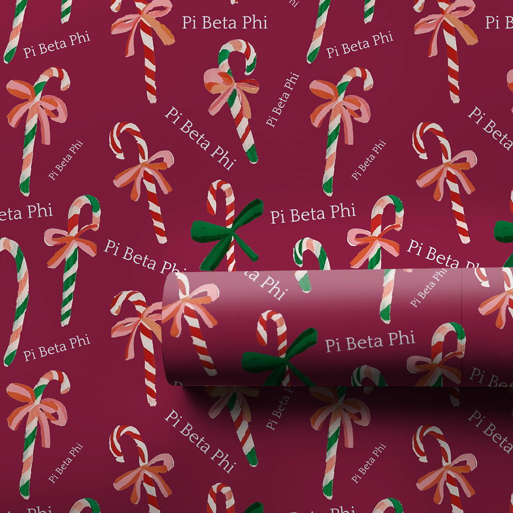 Festive Pi Beta Swirls - Wrapping Paper