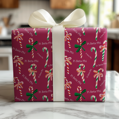 Festive Pi Beta Swirls - Wrapping Paper