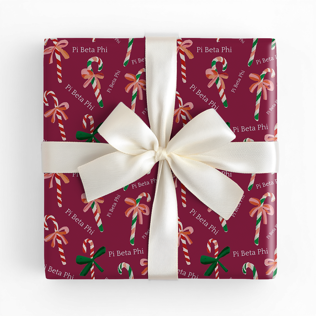 Festive Pi Beta Swirls - Wrapping Paper