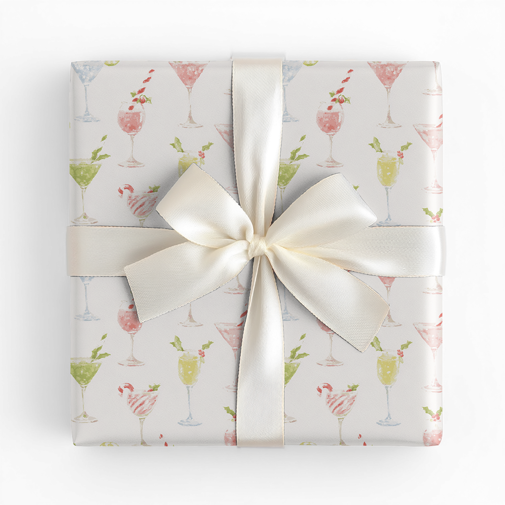 Candy Cane Martinis - Wrapping Paper