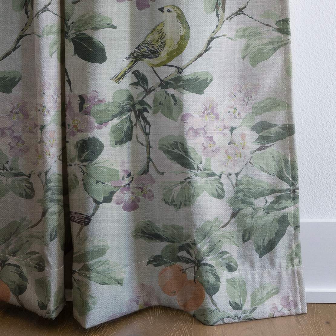 Gentle Songbird - Drapery — corner closeup