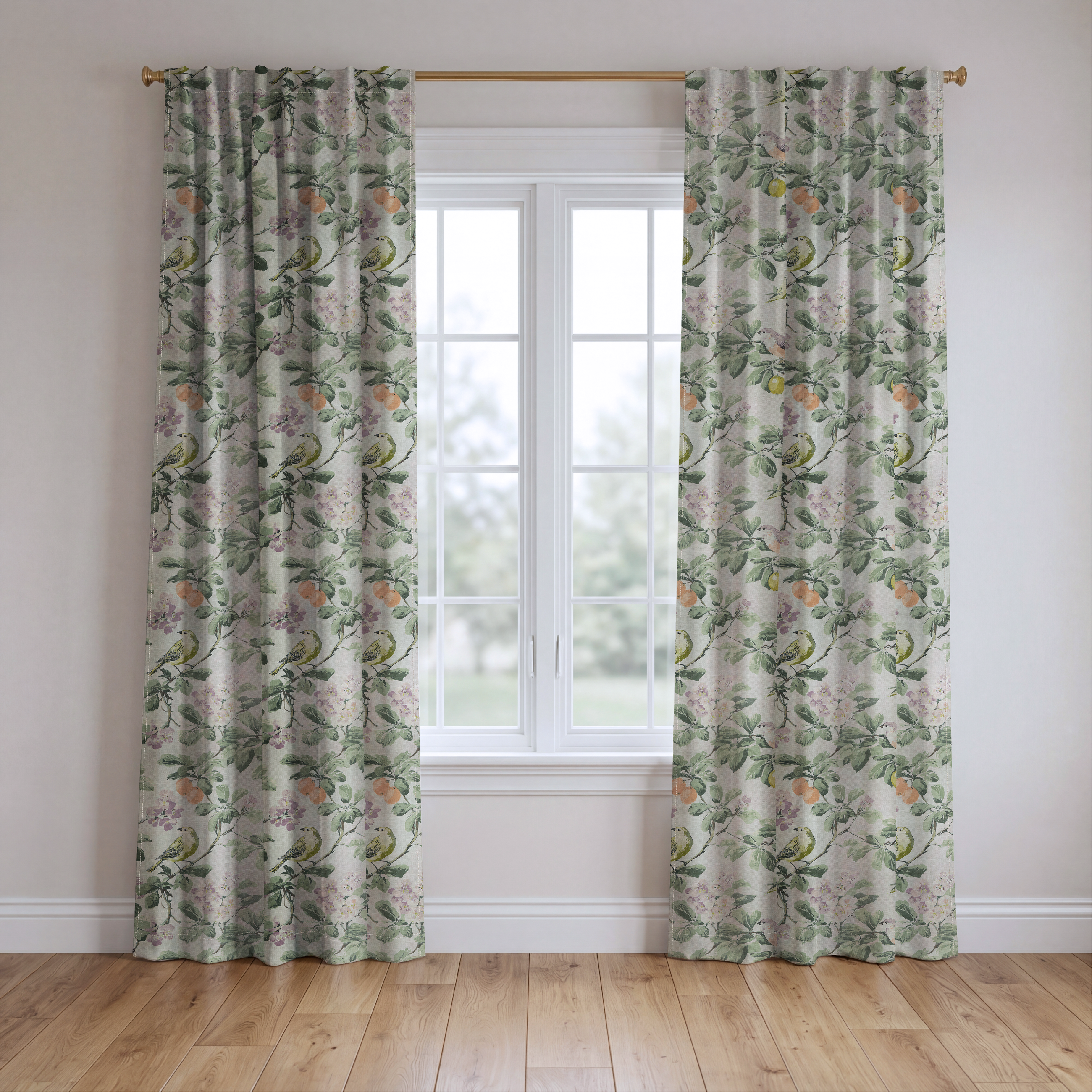 Gentle Songbird - Drapery — two panels