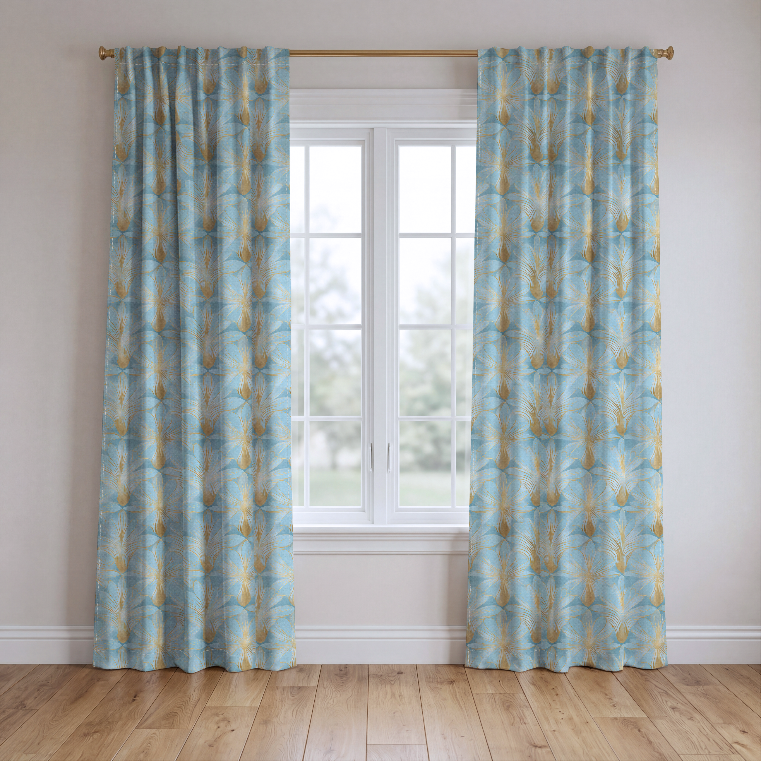 Skylight Gold - Drapery — two panels