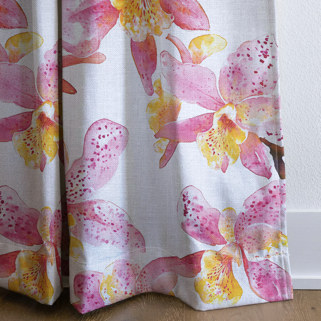 Orchid Obsession - Drapery — corner closeup