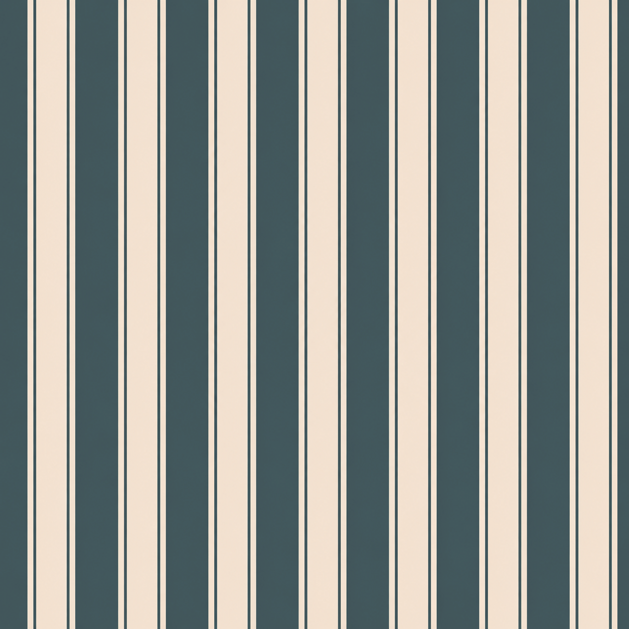 Hedgerow Teal Stripes Wallpaper