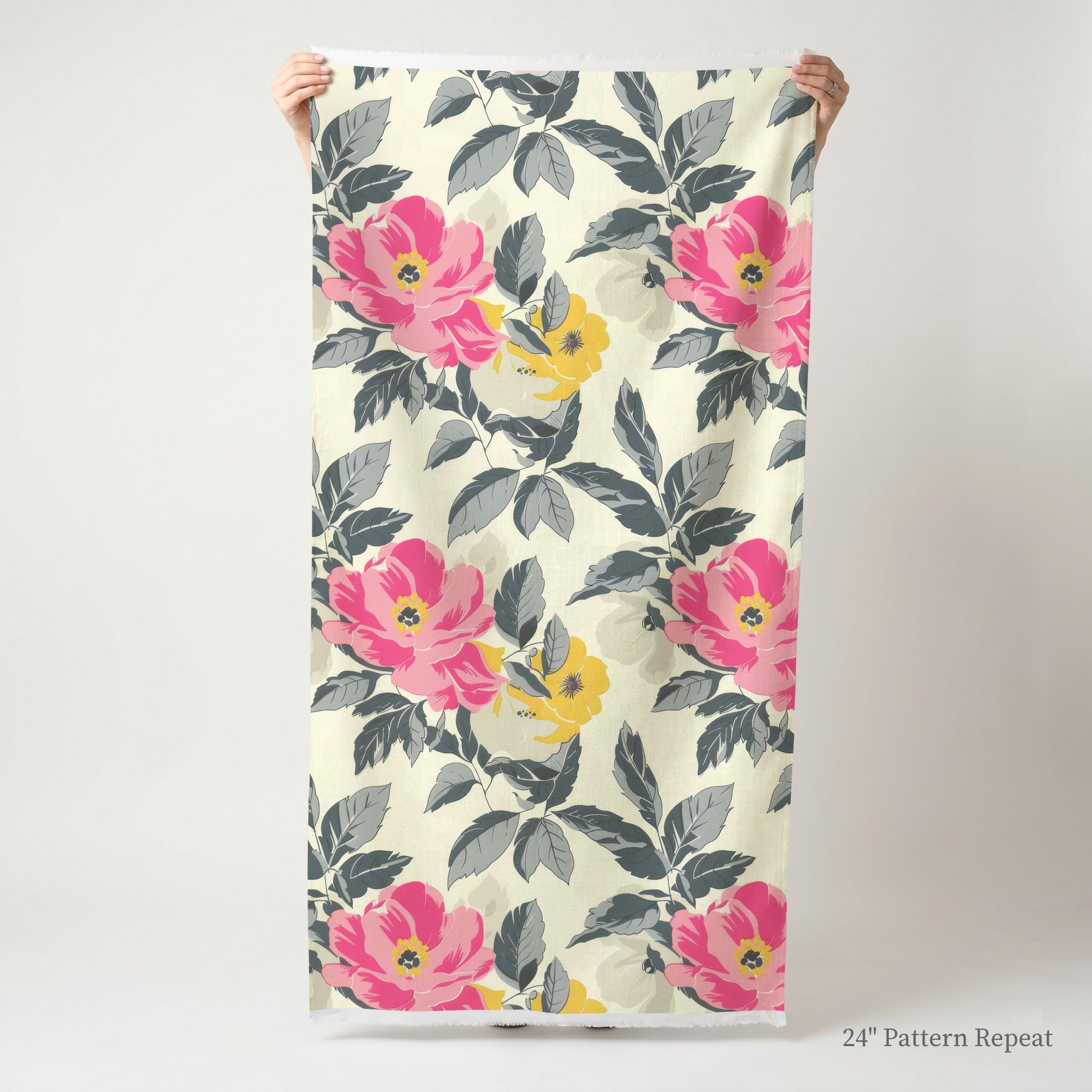 Fuchsia Bloom Fabric by the Yard