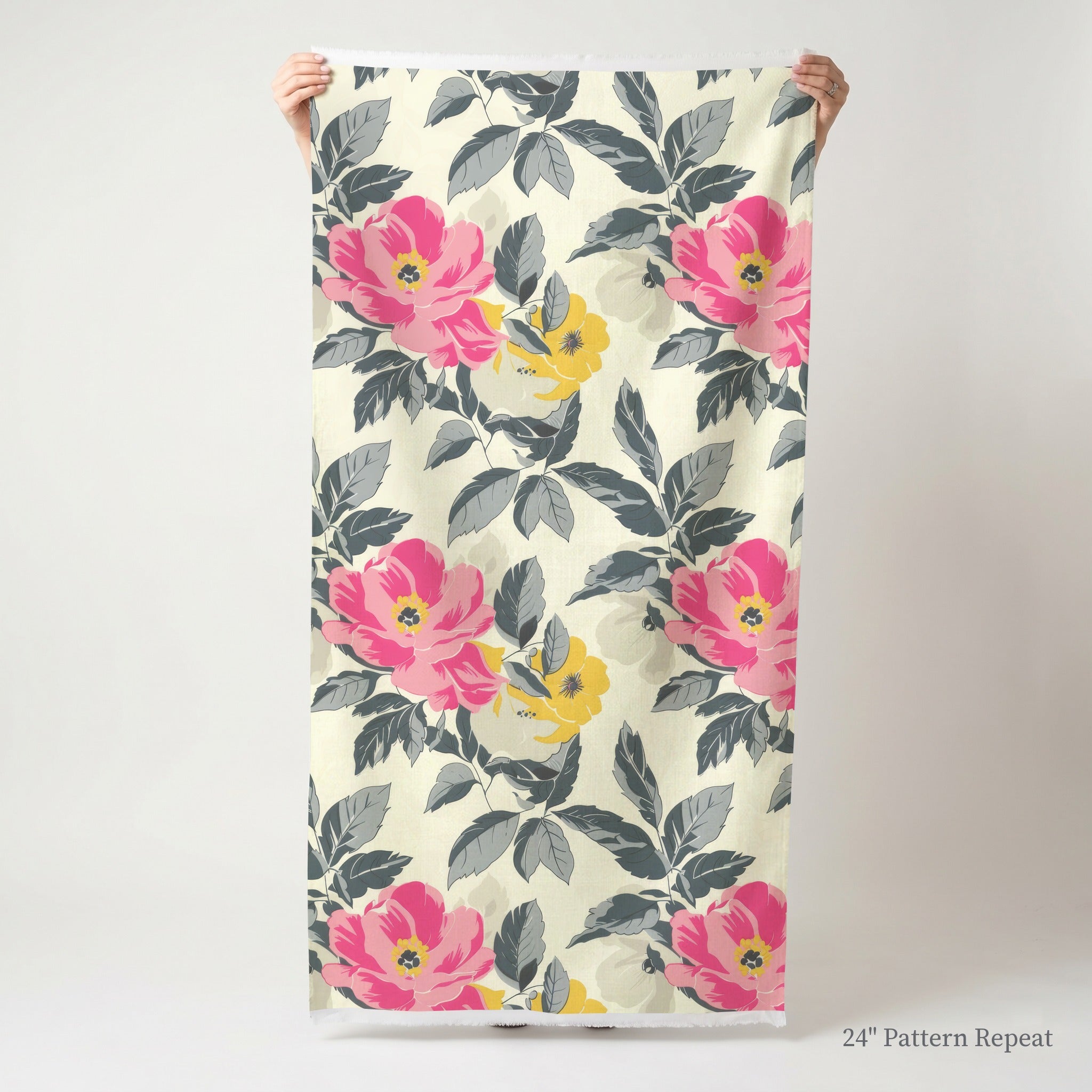 Fuchsia Bloom Fabric by the Yard