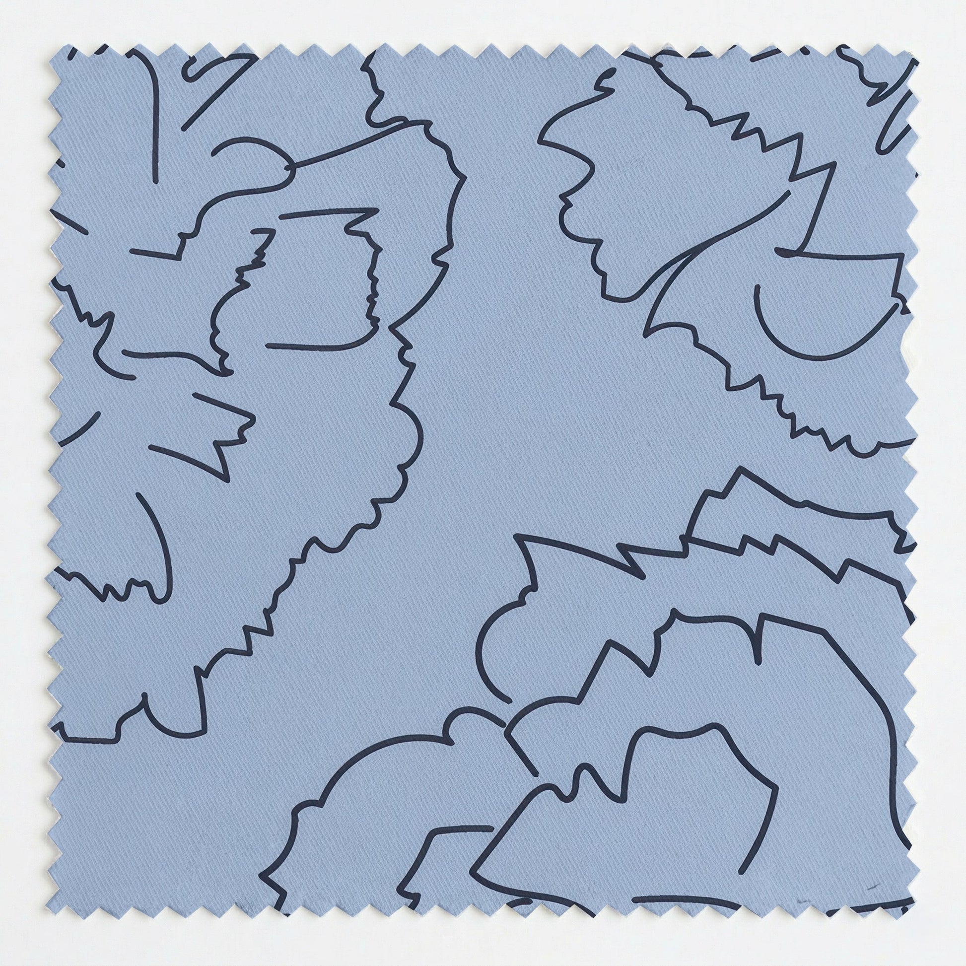 Carnations on Blue Fabric by the Yard