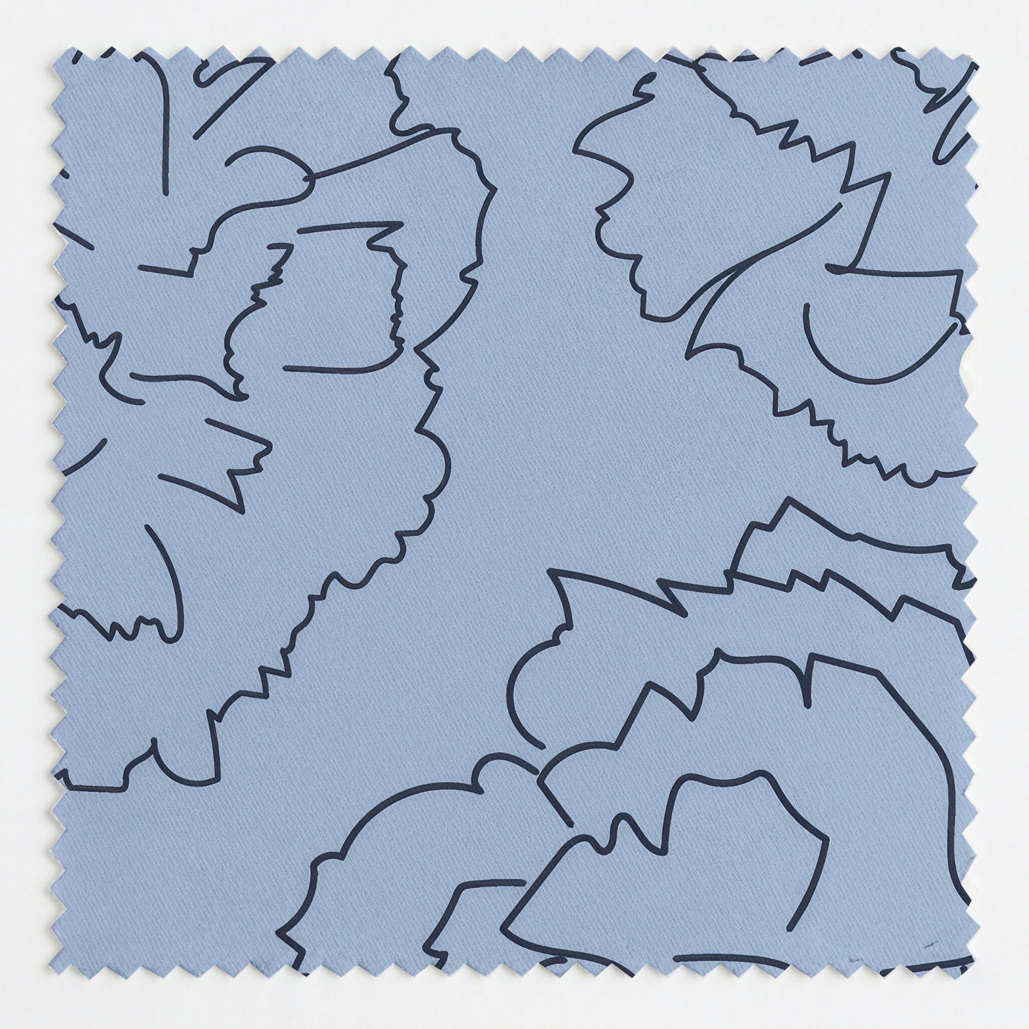 Carnations on Blue Fabric by the Yard