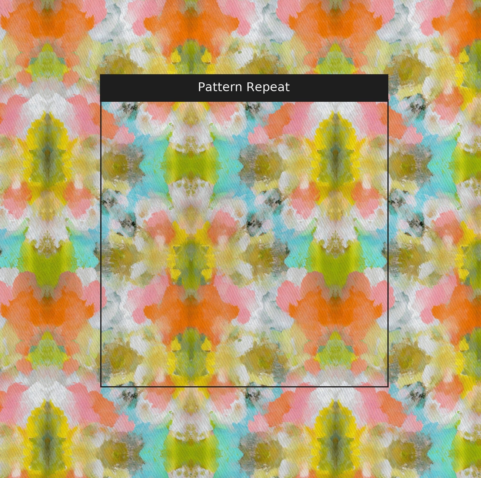Solstice Bloom Fabric by the Yard — pattern repeat