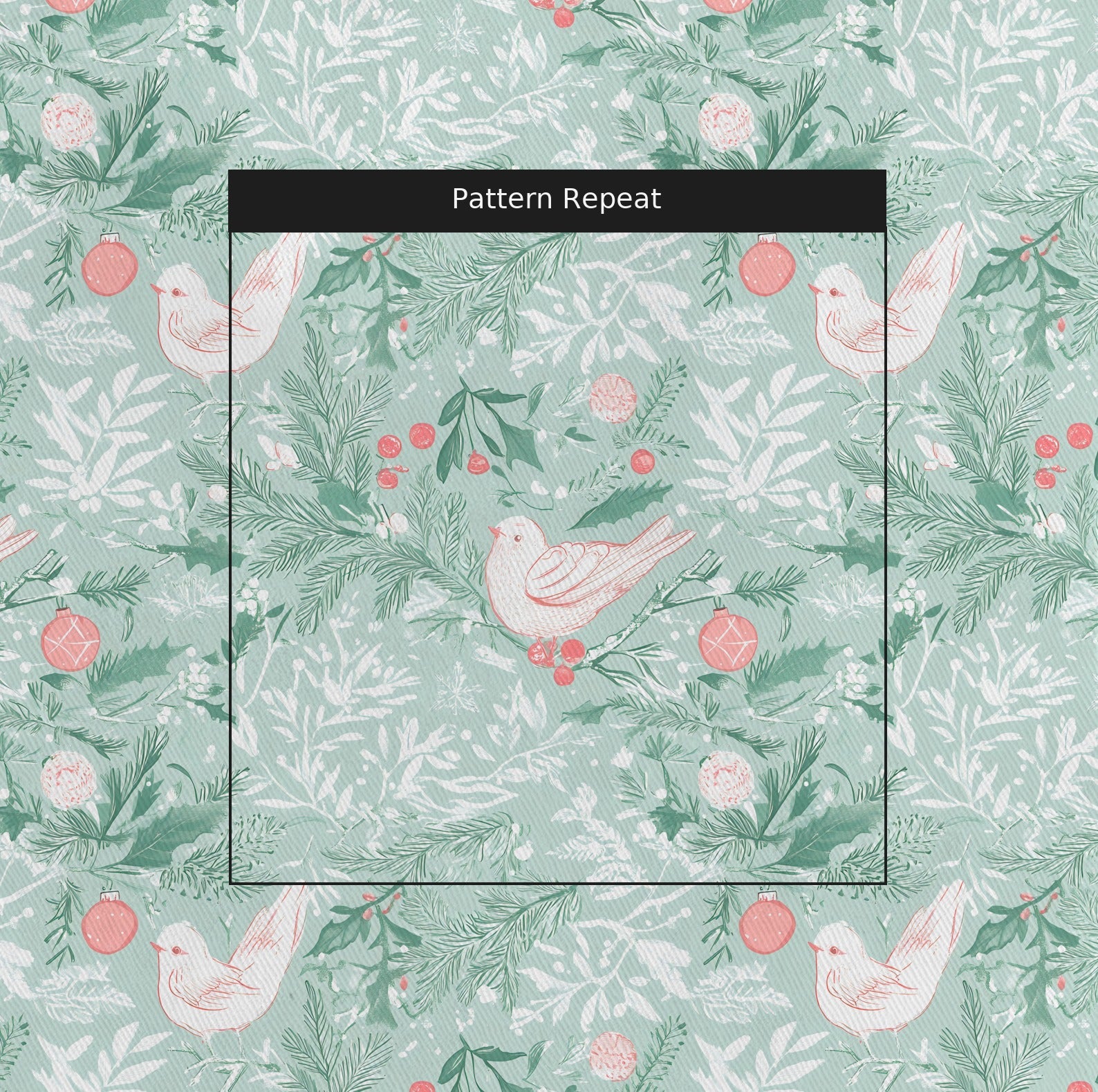Frosted Flock Fabric by the Yard — pattern repeat