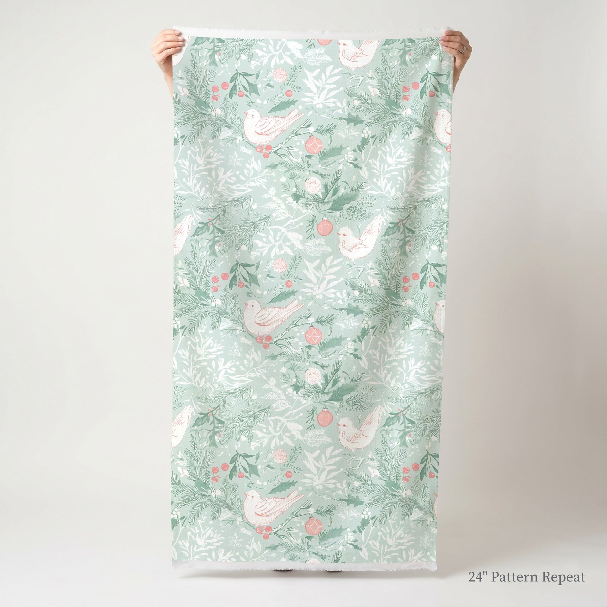 Frosted Flock Fabric by the Yard