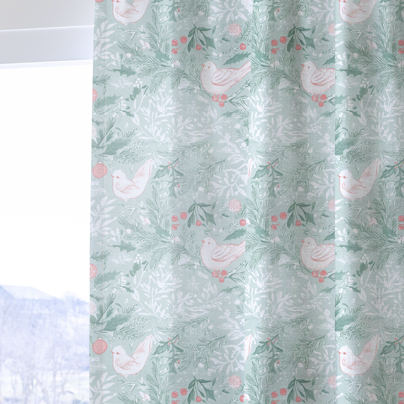 Frosted Flock - Drapery — one panel