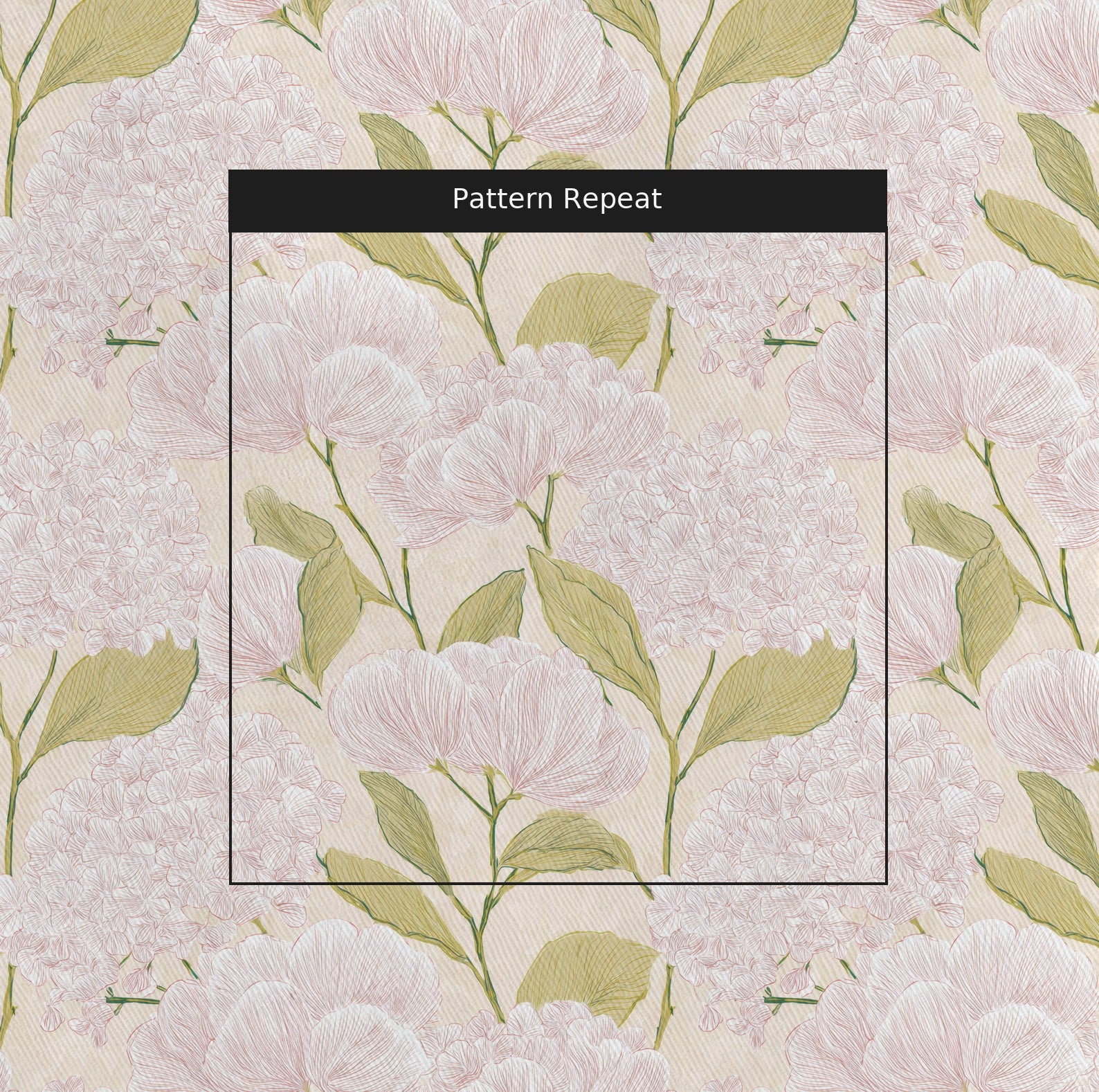 Sunday Light Fabric by the Yard — pattern repeat
