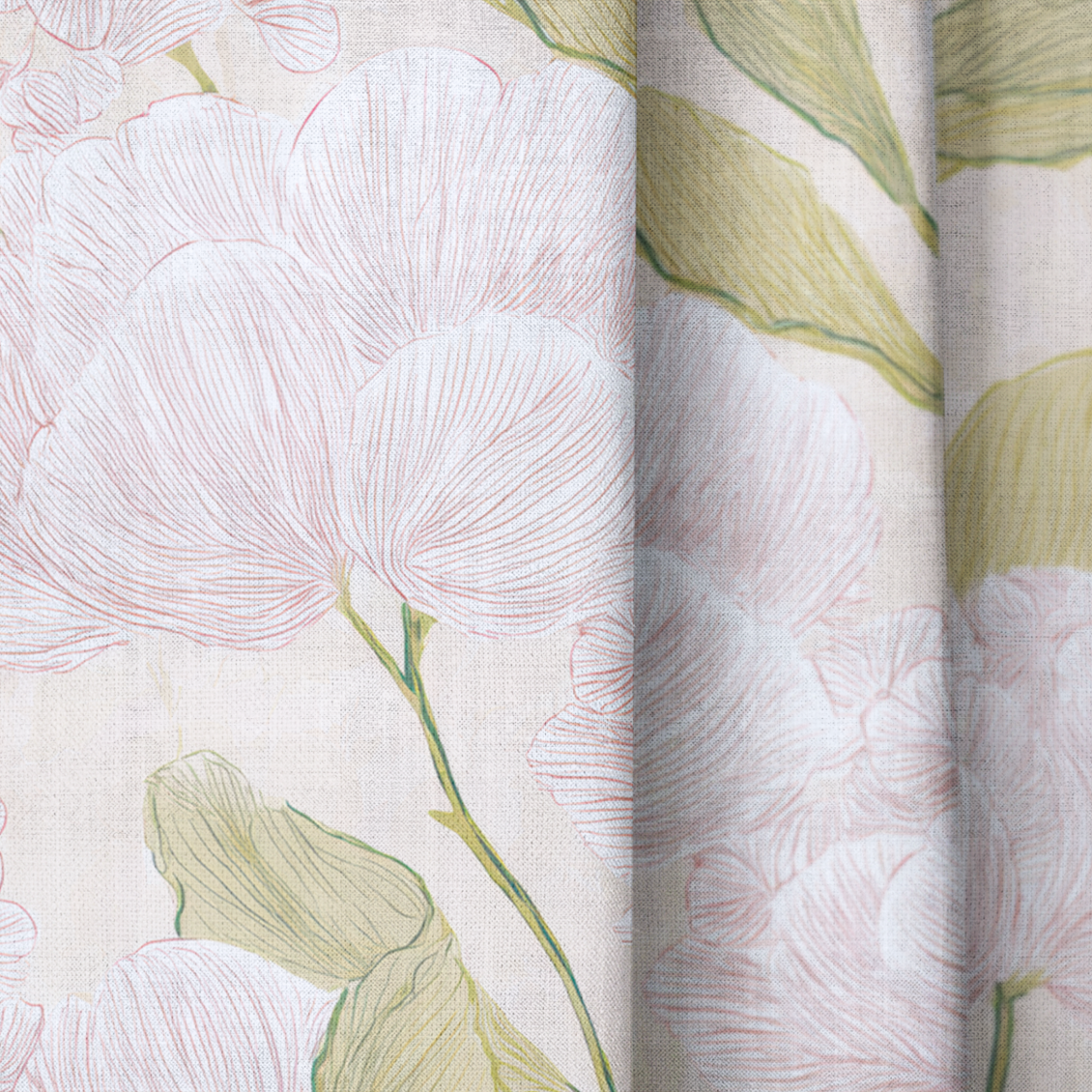Sunday Light - Drapery — close up