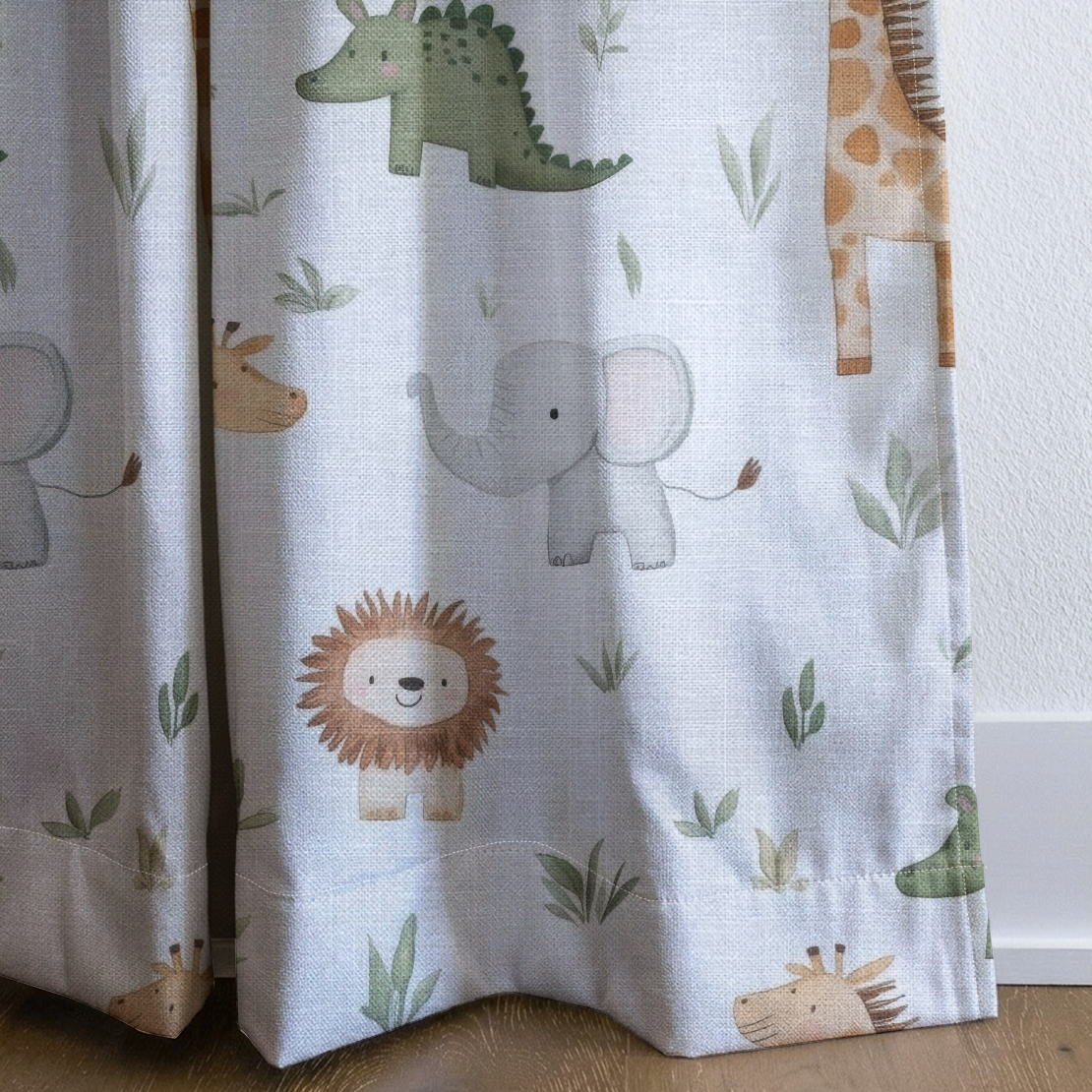 Jungle Friends - Drapery — corner closeup