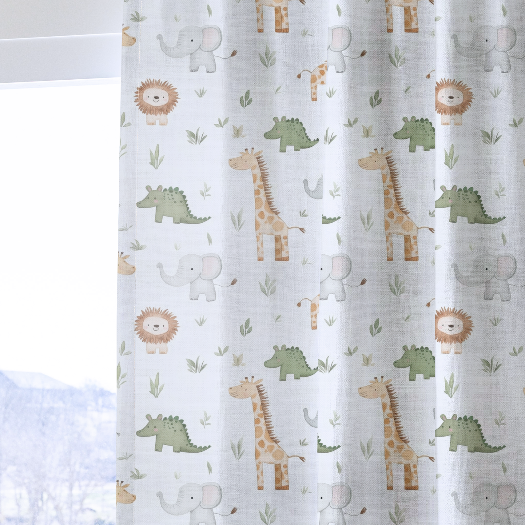 Jungle Friends - Drapery — one panel