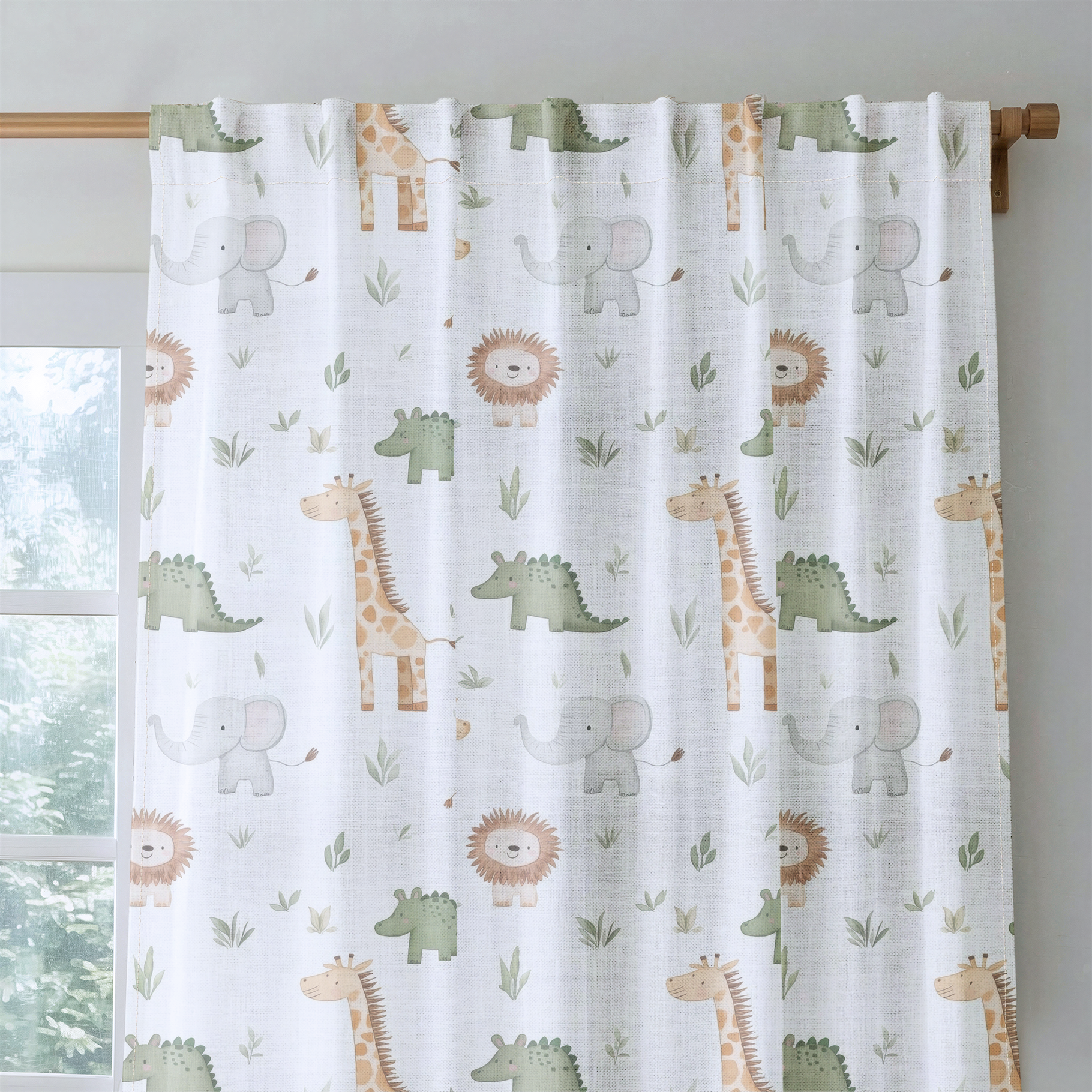 Jungle Friends - Drapery — rod