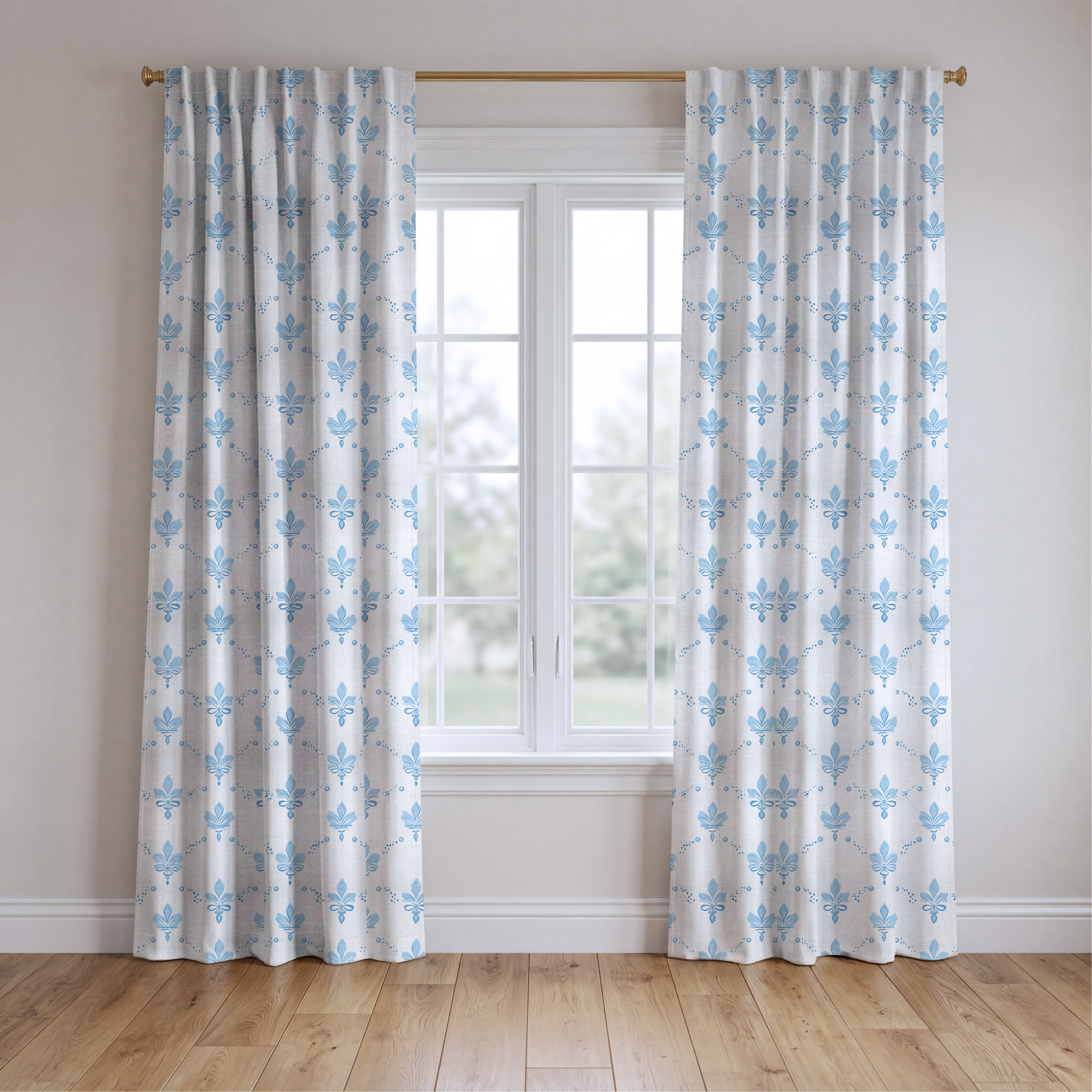 French Riviera - Drapery — two panels