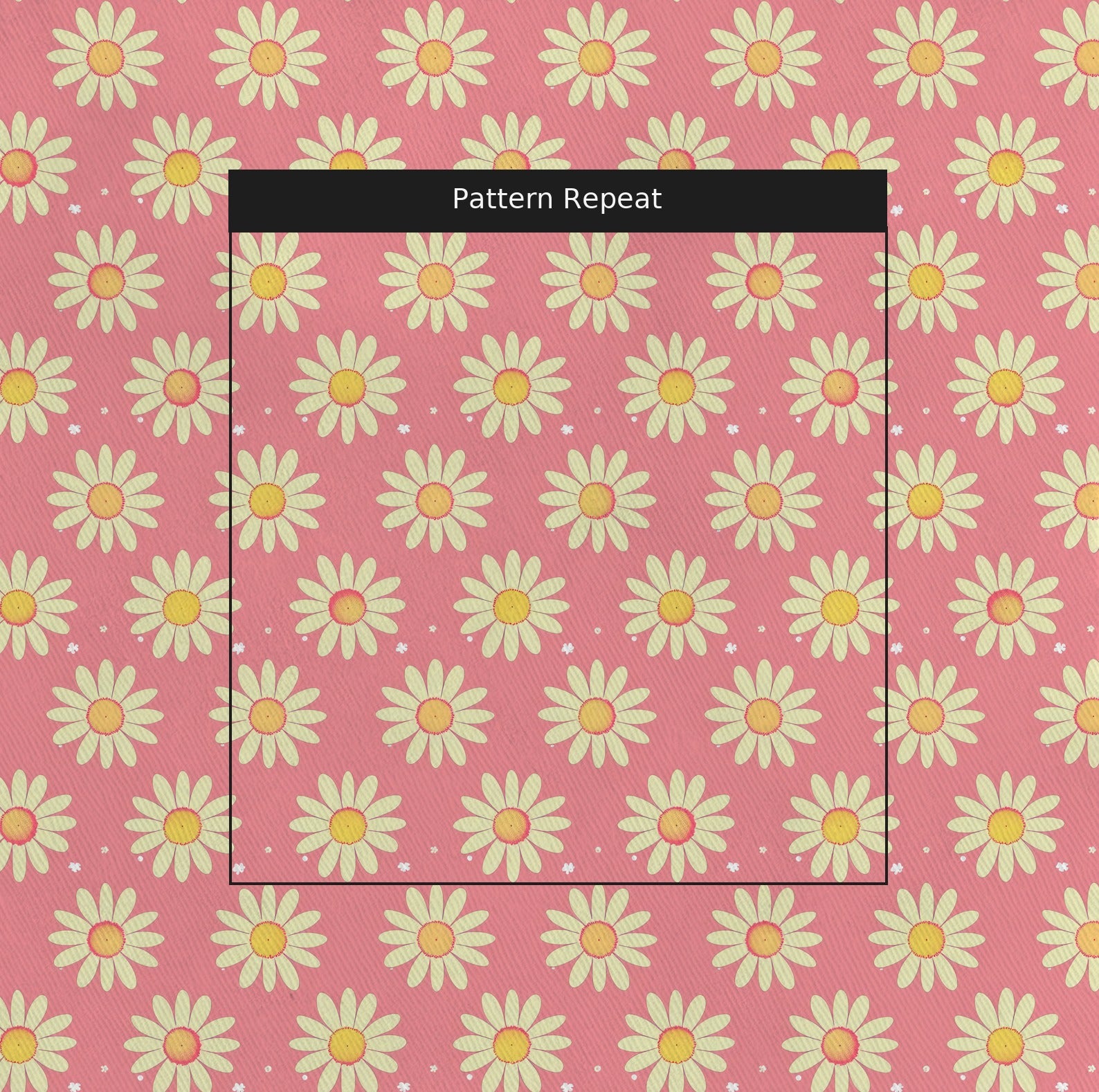 Daisy Fabric by the Yard — pattern repeat