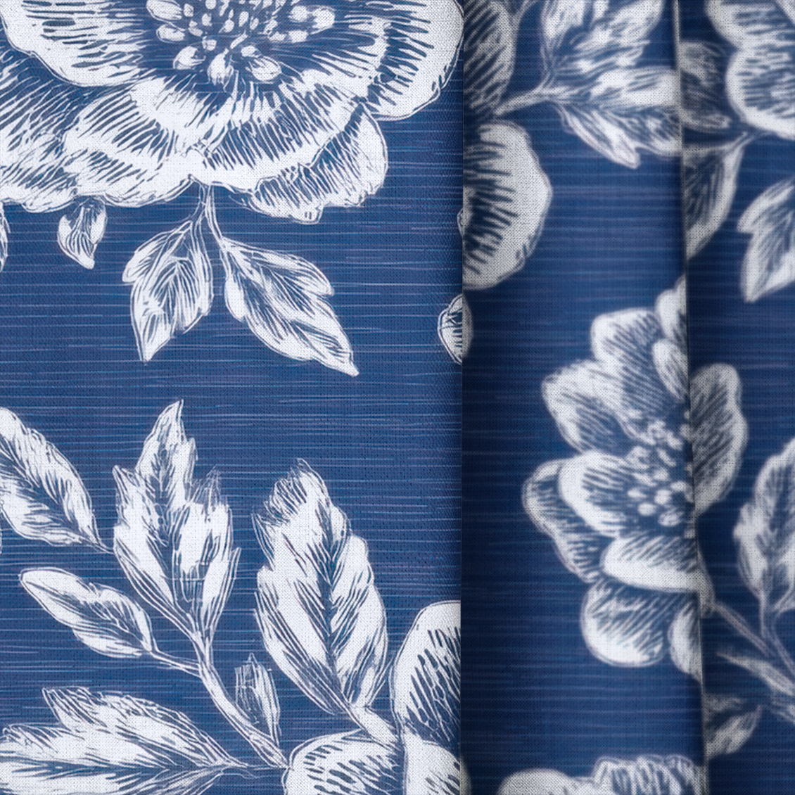 Navy Night - Drapery — close up