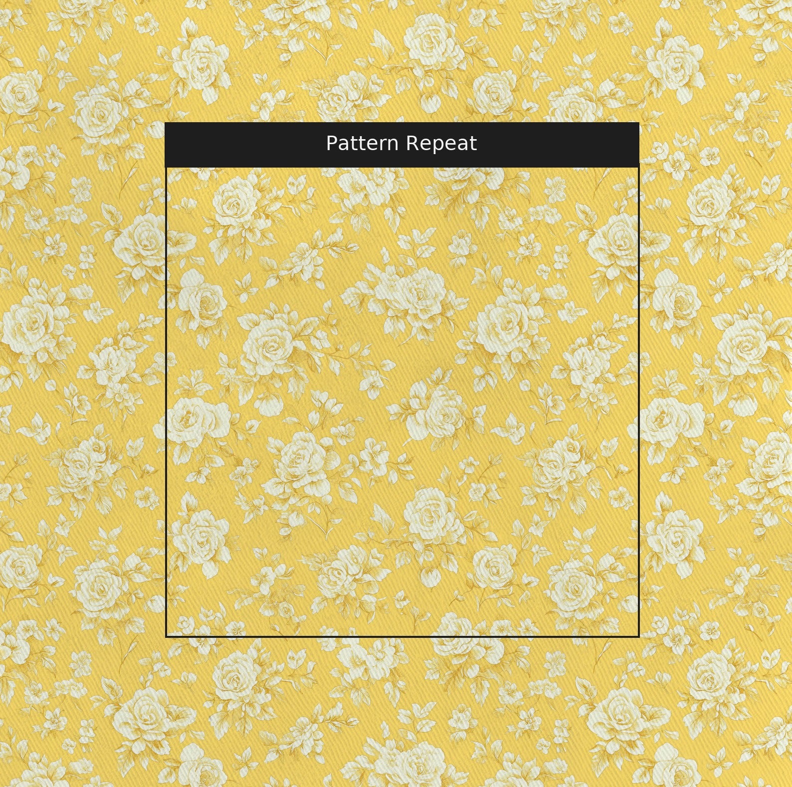 Buttercream Rose Fabric by the Yard — pattern repeat