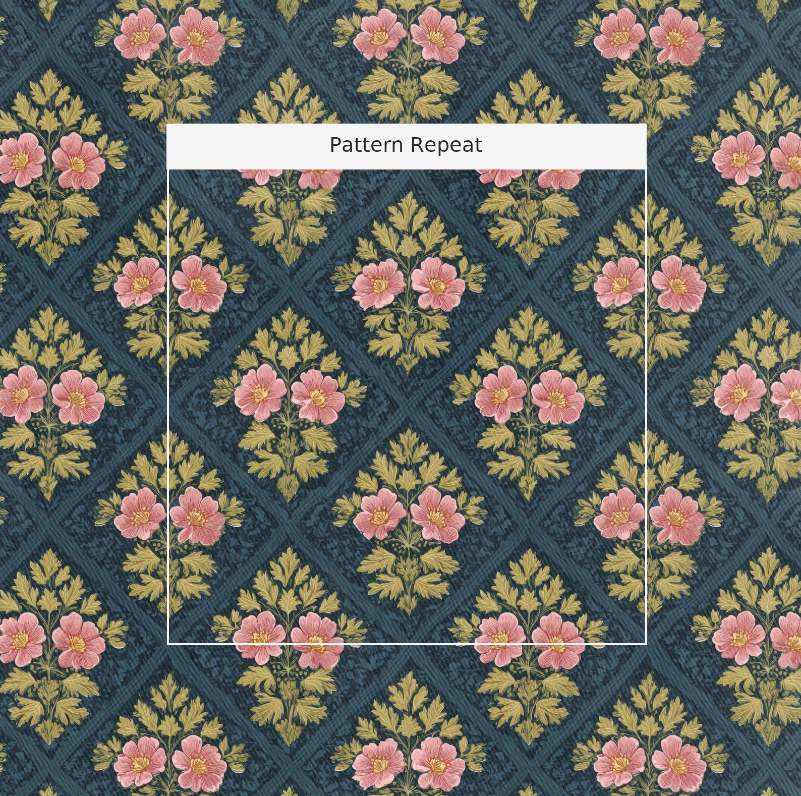 Everly House Fabric by the Yard — pattern repeat