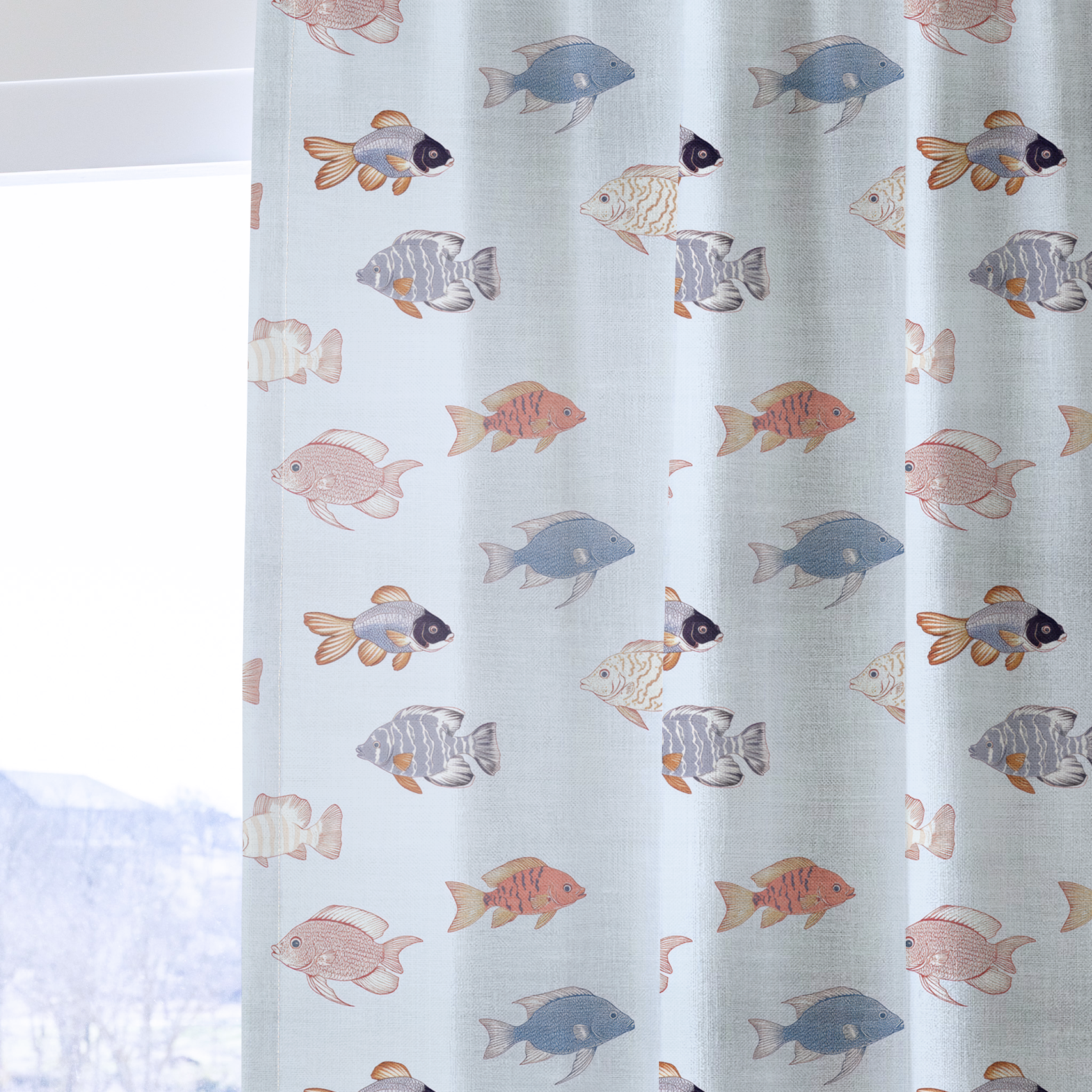 Fancy Fins - Drapery — one panel