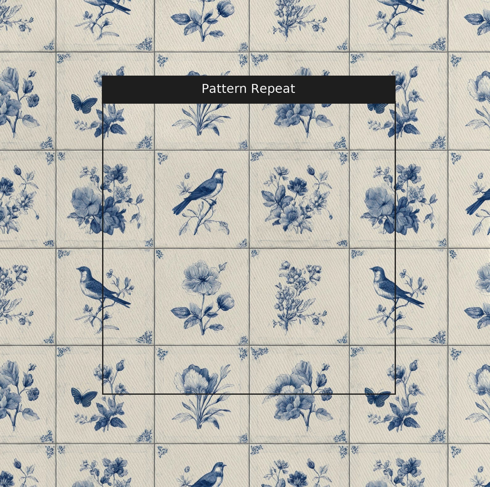 Lunaria Fabric by the Yard — pattern repeat