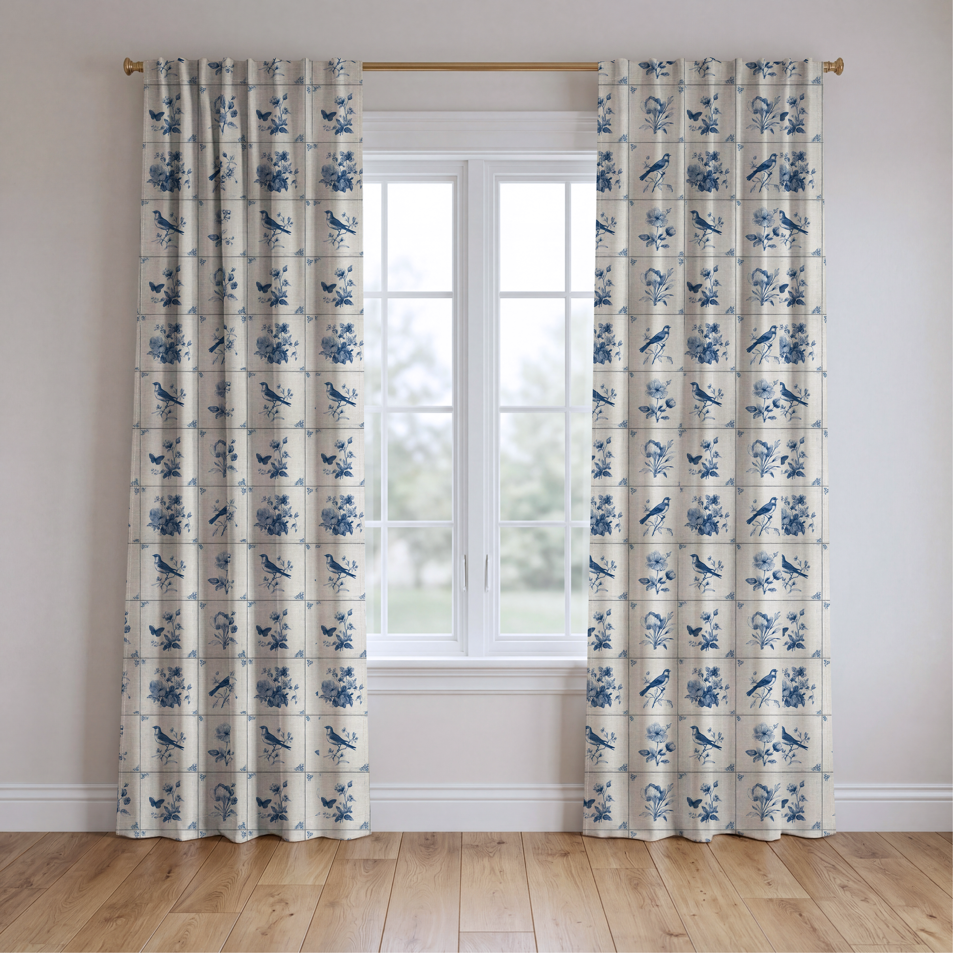 Lunaria - Drapery — two panels