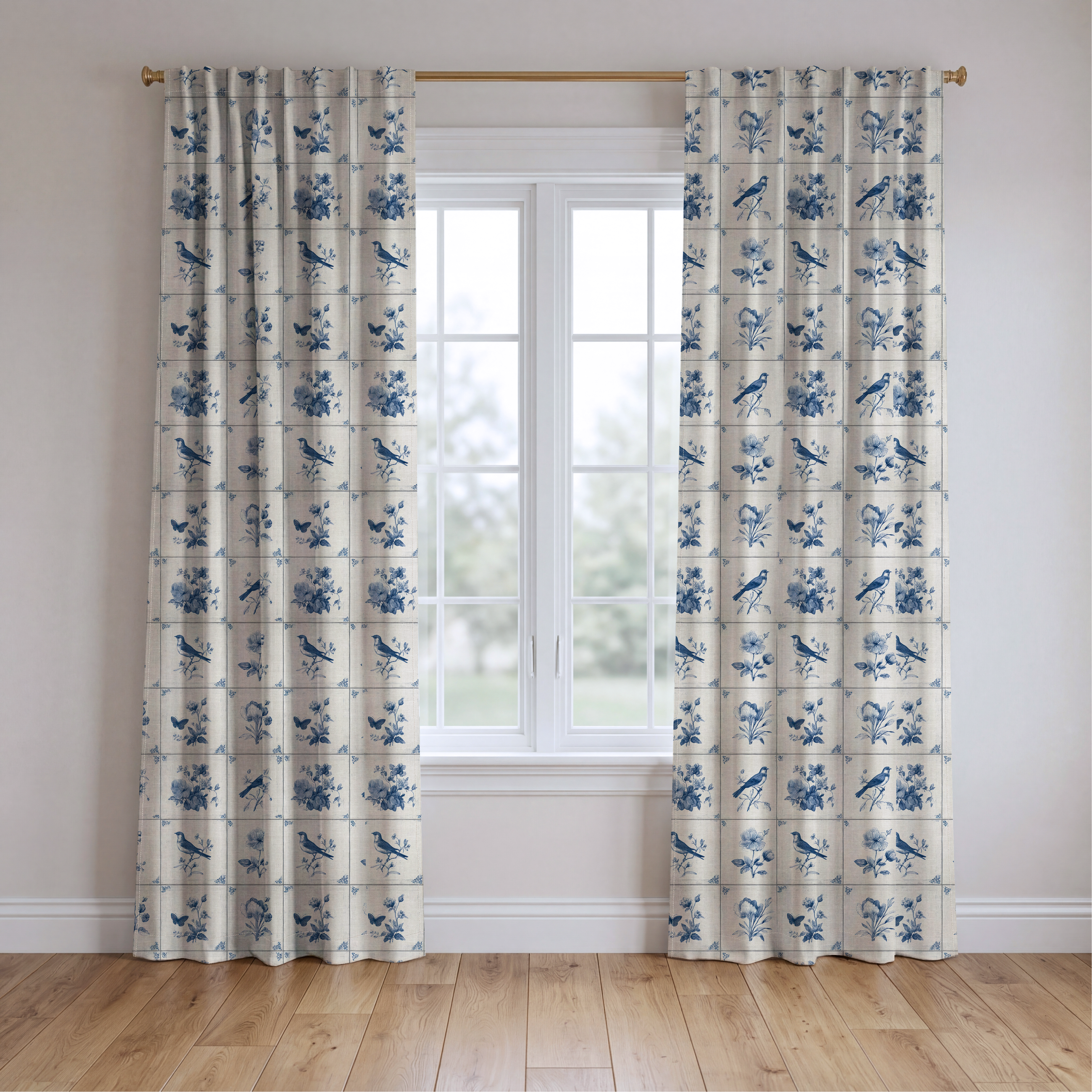 Lunaria - Drapery — two panels