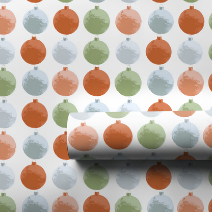 Warm Christmas Ornaments - Wrapping Paper