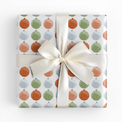 Warm Christmas Ornaments - Wrapping Paper