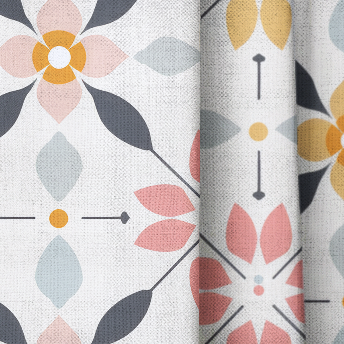 Pastel Lattice - Drapery — close up