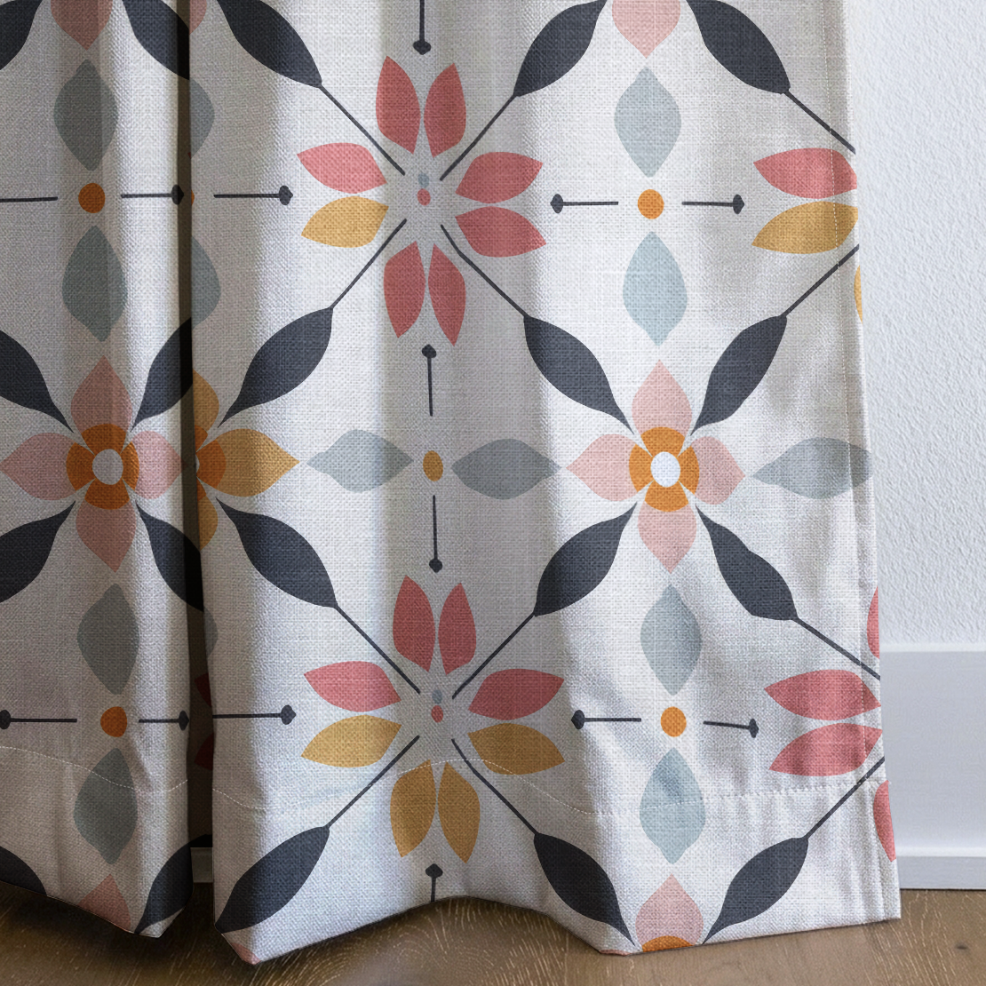 Pastel Lattice - Drapery — corner closeup