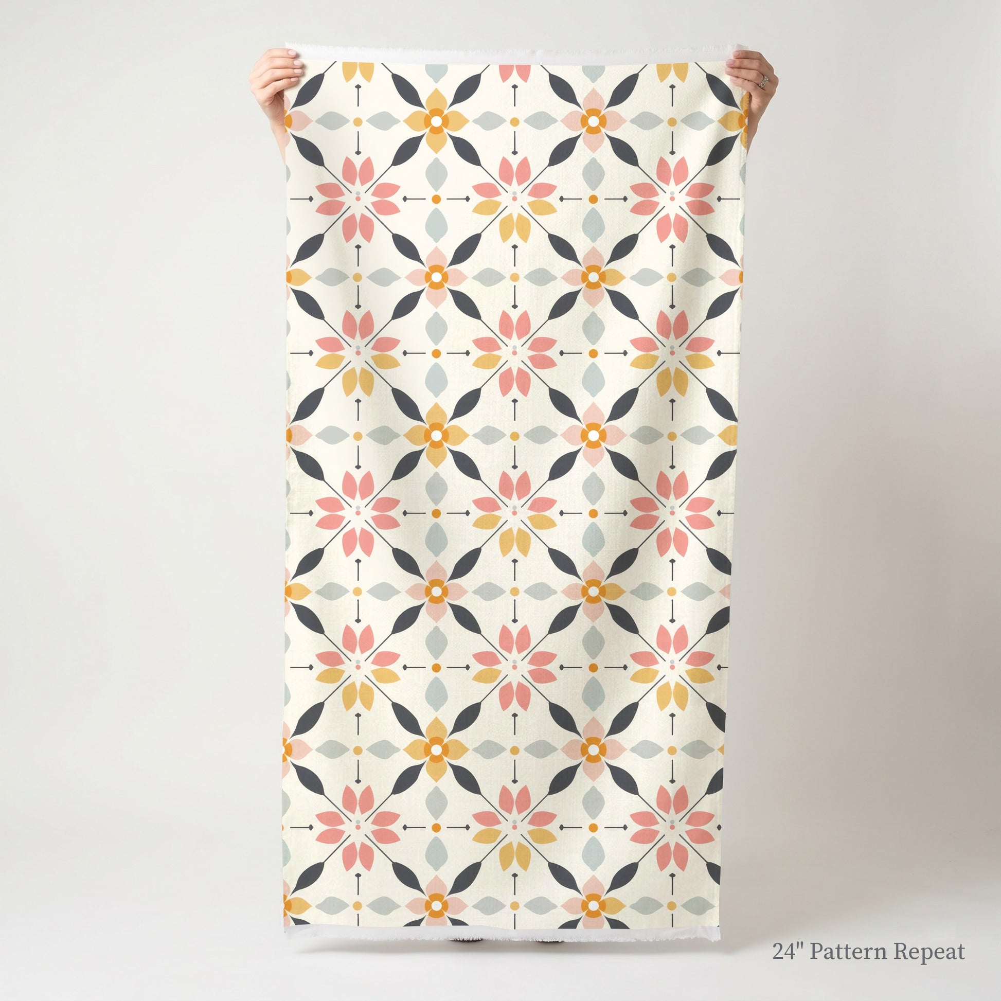 Pastel Lattice Fabric by the Yard