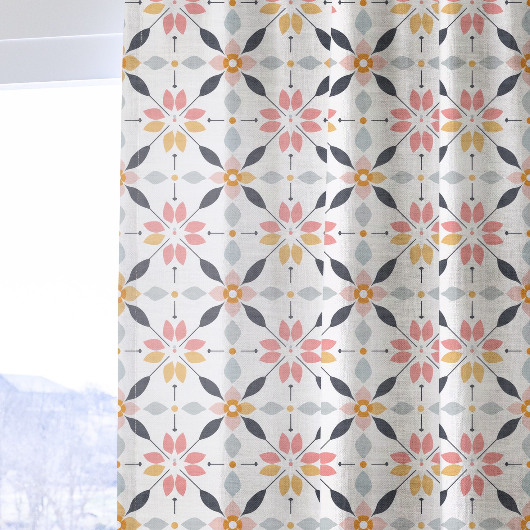 Pastel Lattice - Drapery — one panel