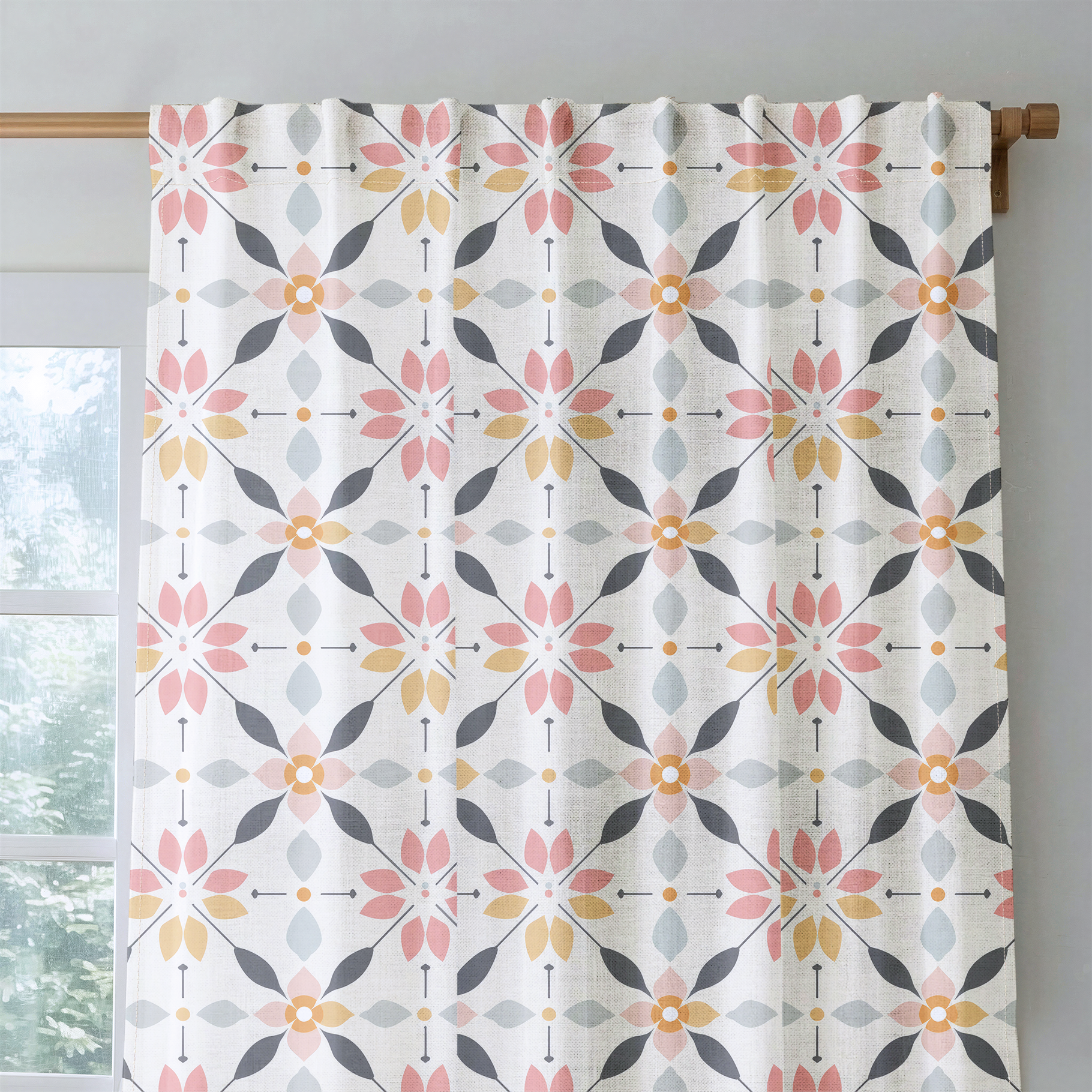Pastel Lattice - Drapery — rod