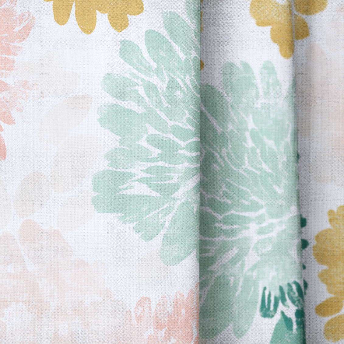 Golden Dahlia - Drapery — close up