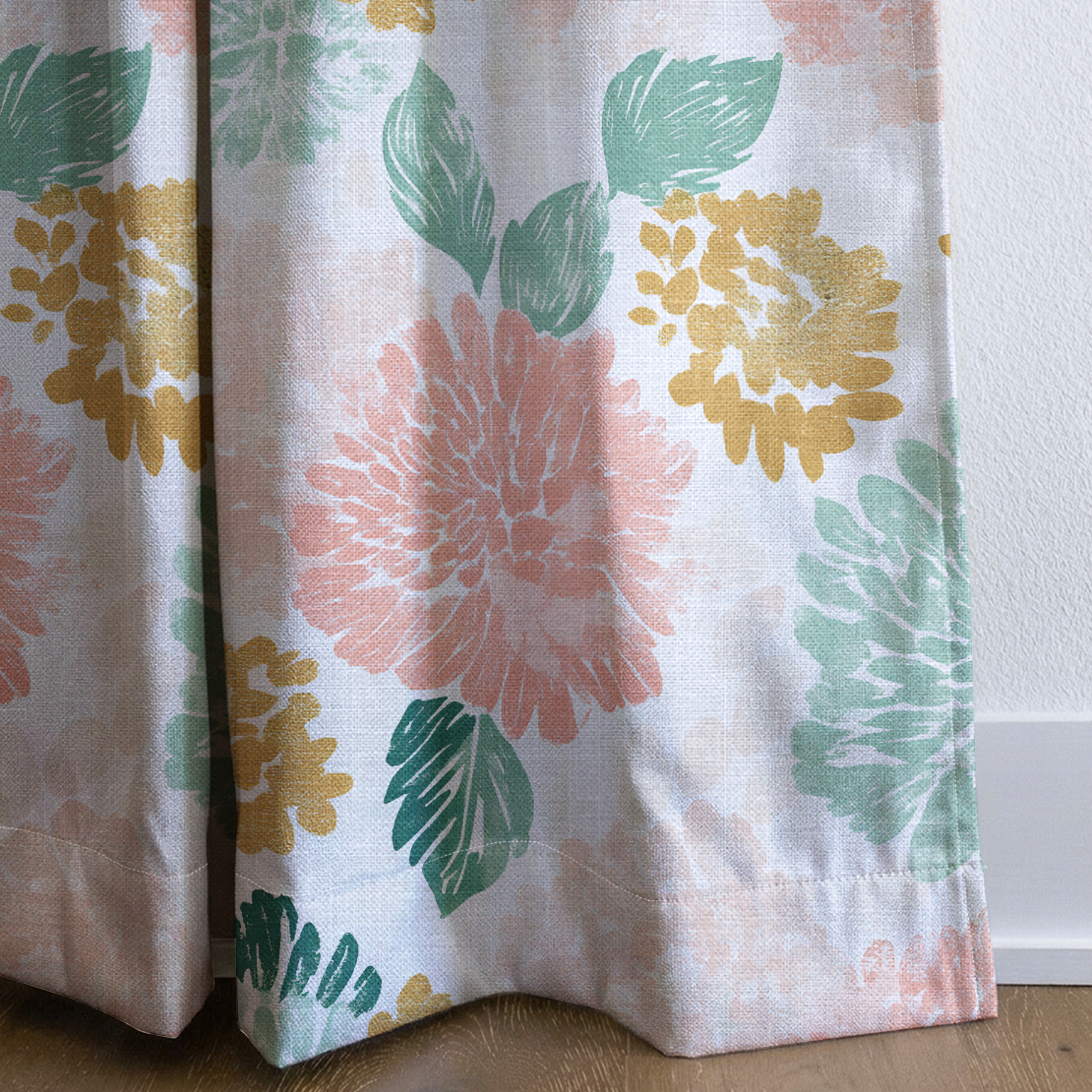 Golden Dahlia - Drapery — corner closeup