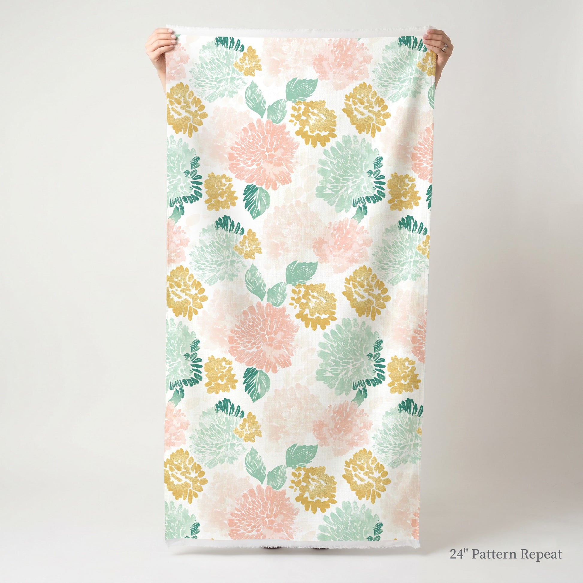 Golden Dahlia Fabric by the Yard