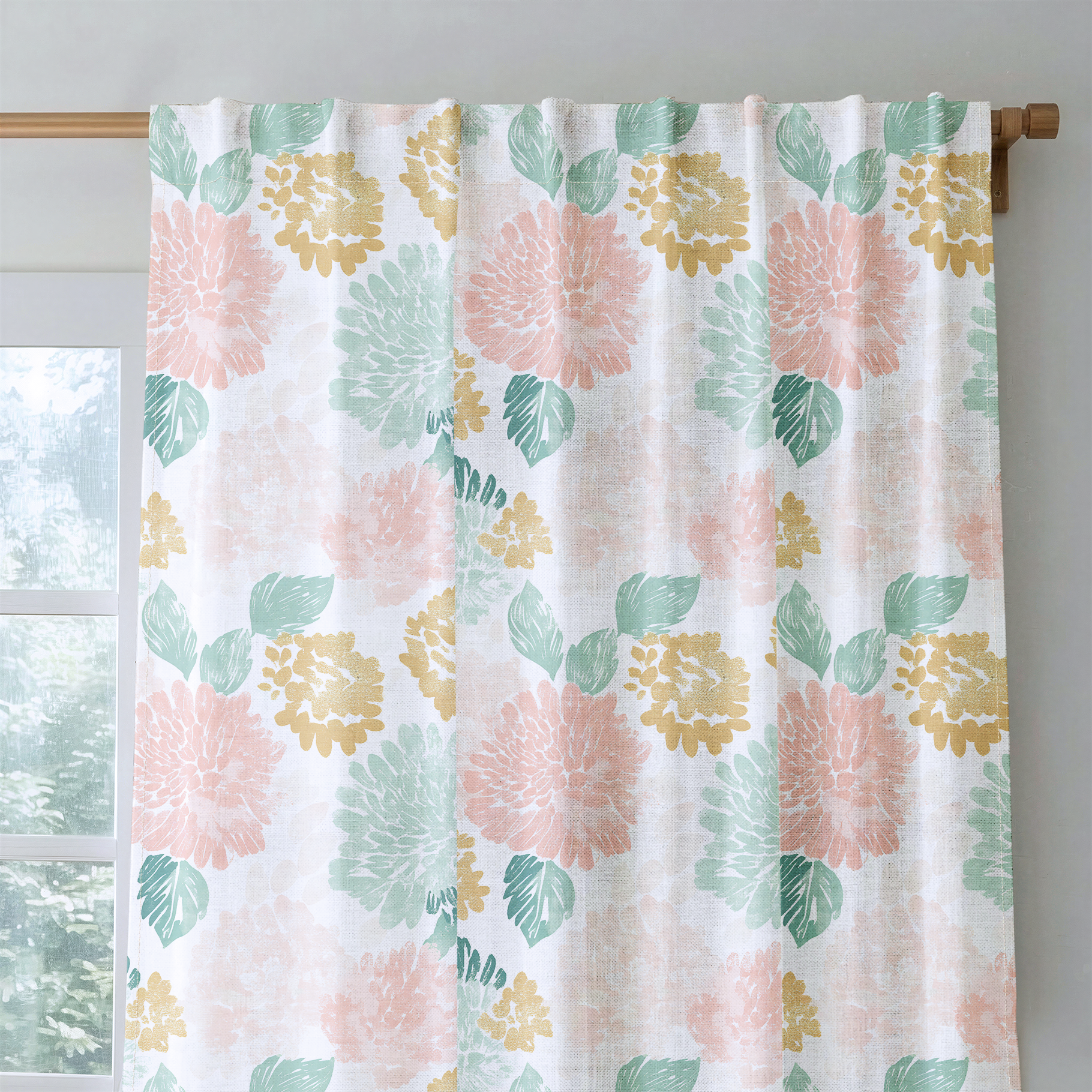 Golden Dahlia - Drapery — rod