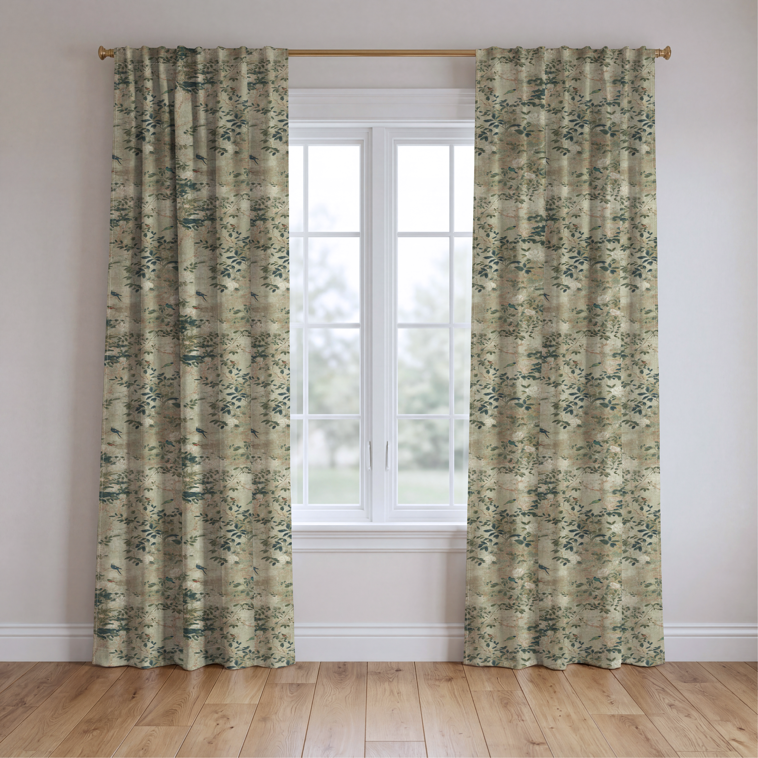 Garden Study - Drapery — two panels